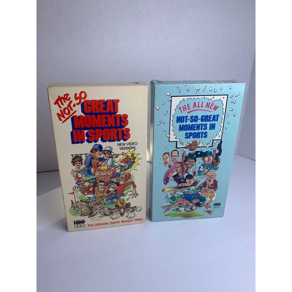 80s HBO Video Not-So-Great Moments in Sports VHS Set of 2 Bloopers Tapes